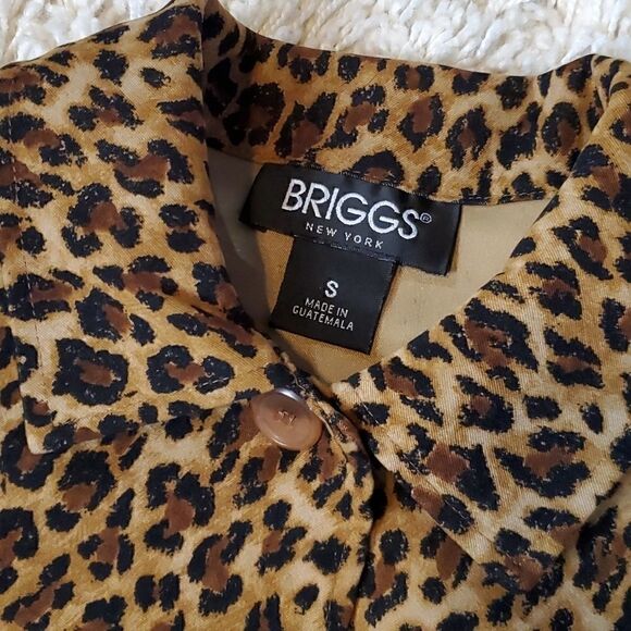 BRIGGS NEW YORK Vintage Leopard Print Blazer Jacket - Picture 3 of 5
